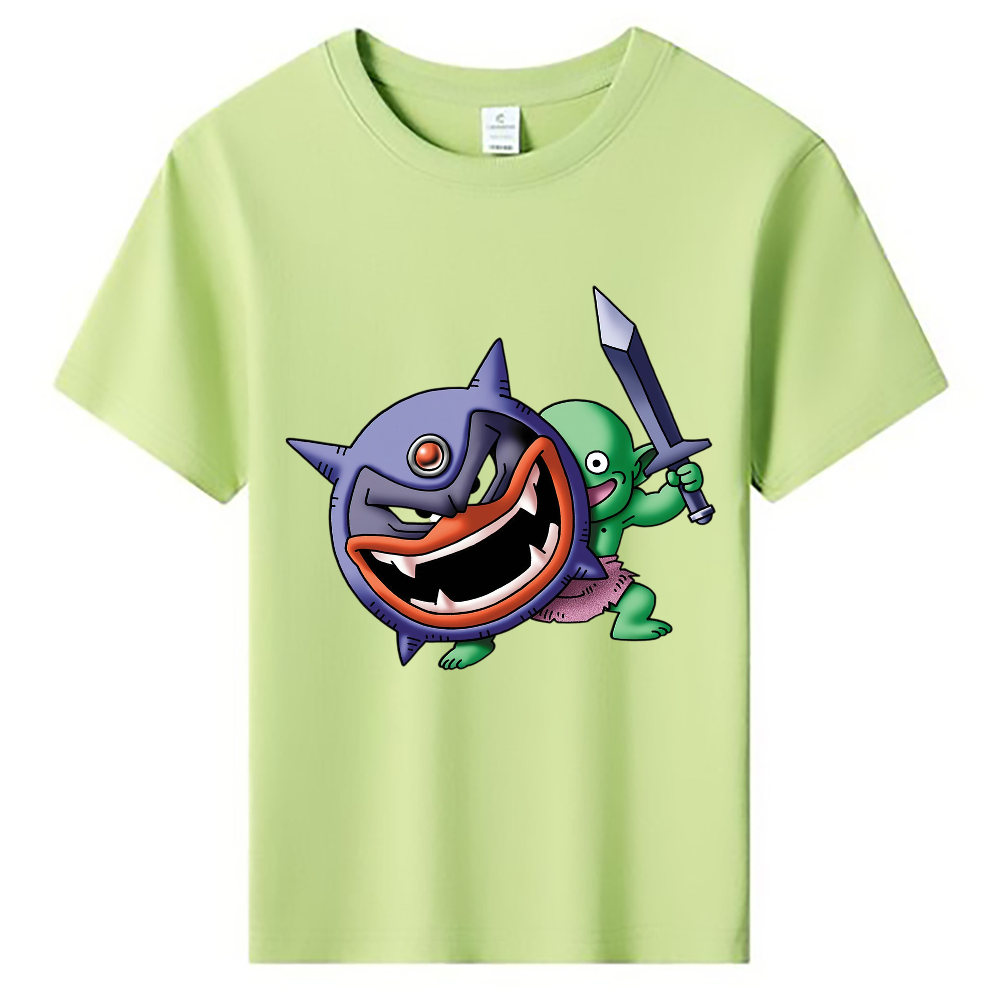 （画像用） ドラゴンクエスト Doragon Kuesuto Dragon Quest 綿100％キッズTシャツ（フロントプリント）
